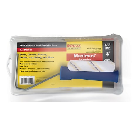 Work Tools 4" x 1/2" Nap Gold Stripe Polyamide Fabric Roller & Tray Kit 54118